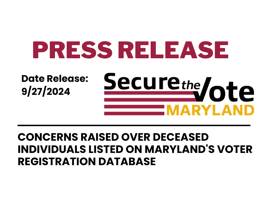 Concerns Raised Over Deceased Individuals Listed on Maryland’s Voter Registration Database