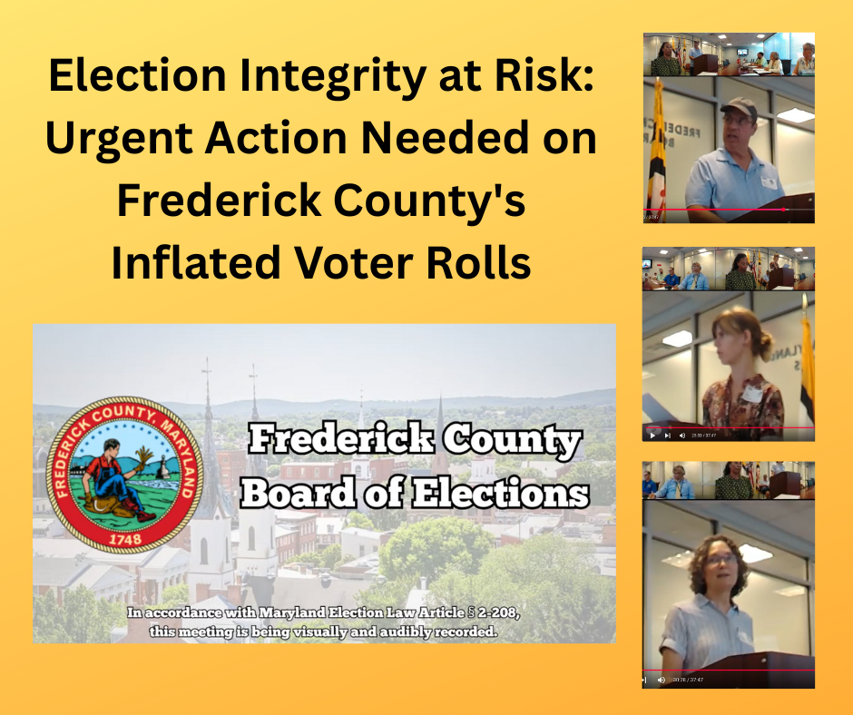 Election Integrity at Risk: Frederick County’s Inflated Voter Rolls