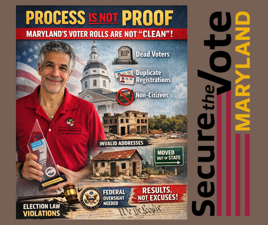 Process Is Not Proof. Maryland’s Voter Rolls Are Not “Clean.”
